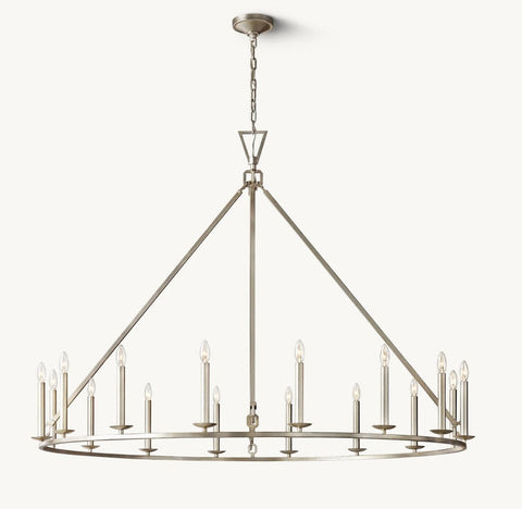 19TH C. ENGLISH OPENWORK ROUND CHANDELIER 50“ 60" 72” by Franing - Chandelier,SHOP ALL,metal chandelier,Farmhouse
