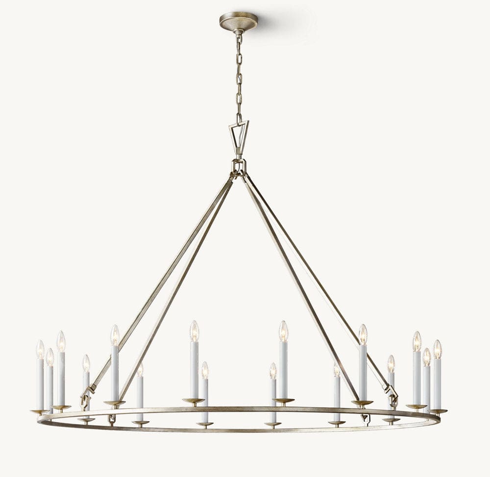 19TH C. ENGLISH OPENWORK ROUND CHANDELIER 50“ 60" 72” by Franing - Chandelier,SHOP ALL,metal chandelier,Farmhouse