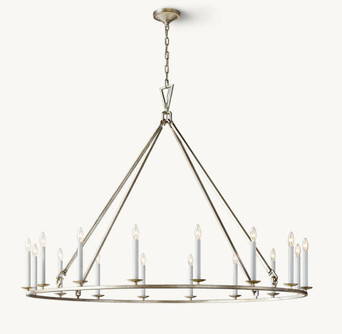 19TH C. ENGLISH OPENWORK ROUND CHANDELIER 50“ 60" 72” by Franing - Chandelier,SHOP ALL,metal chandelier,Farmhouse