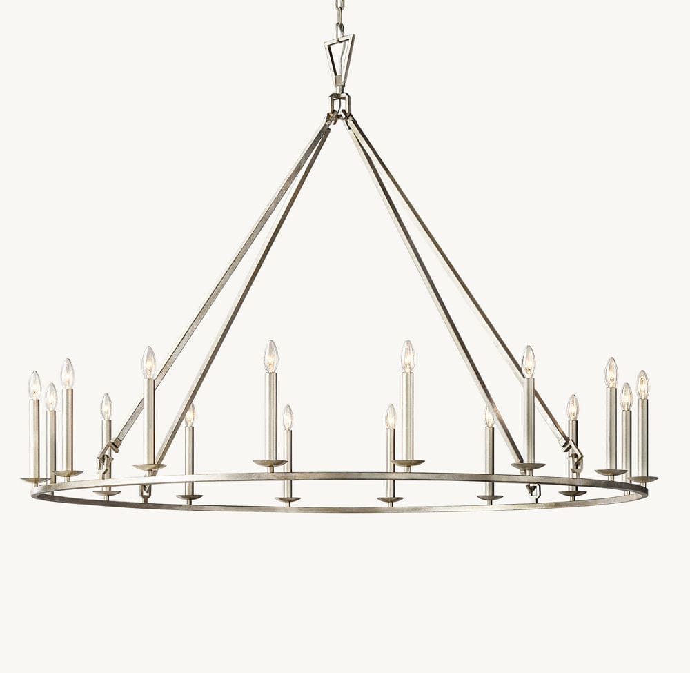 19TH C. ENGLISH OPENWORK ROUND CHANDELIER 50“ 60" 72” by Franing - Chandelier,SHOP ALL,metal chandelier,Farmhouse