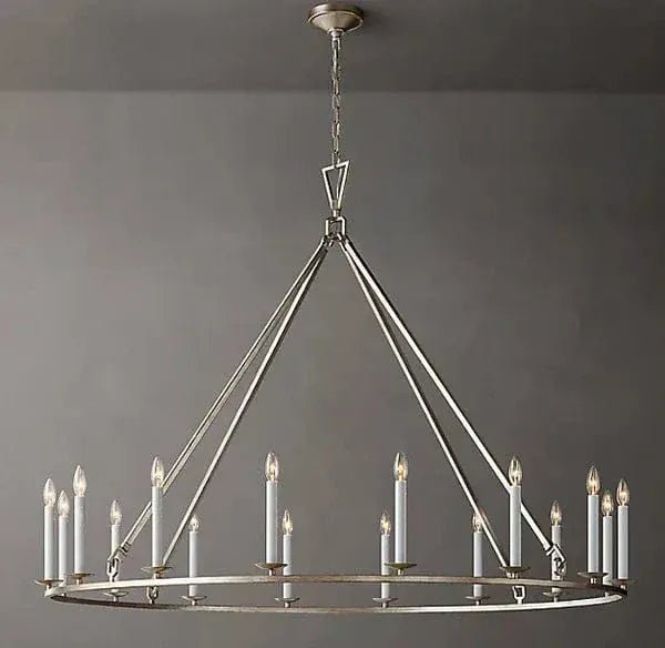 19TH C. ENGLISH OPENWORK ROUND CHANDELIER 50“ 60" 72” by Franing - Chandelier,SHOP ALL,metal chandelier,Farmhouse