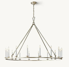 19TH C. ENGLISH OPENWORK ROUND CHANDELIER 50“ 60" 72” by Franing - Chandelier,SHOP ALL,metal chandelier,Farmhouse