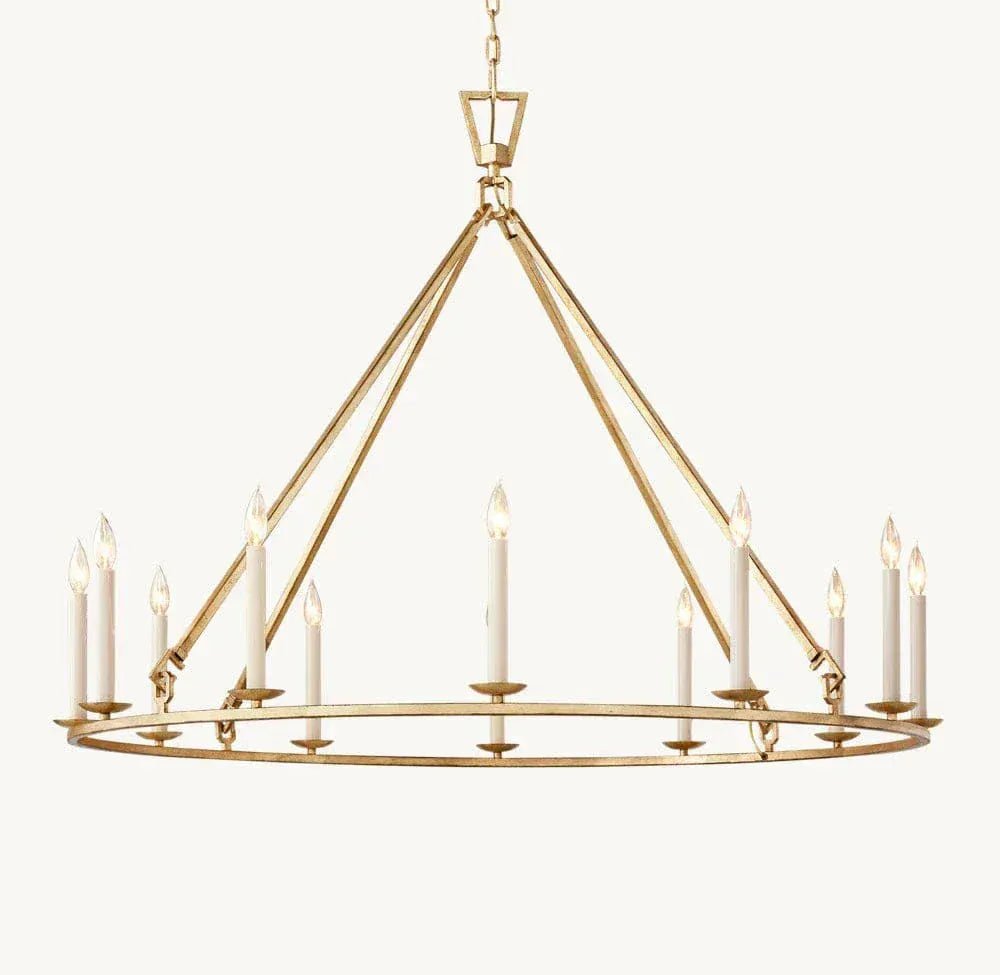 19TH C. ENGLISH OPENWORK ROUND CHANDELIER 50“ 60" 72” by Franing - Chandelier,SHOP ALL,metal chandelier,Farmhouse