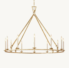 19TH C. ENGLISH OPENWORK ROUND CHANDELIER 50“ 60" 72” by Franing - Chandelier,SHOP ALL,metal chandelier,Farmhouse