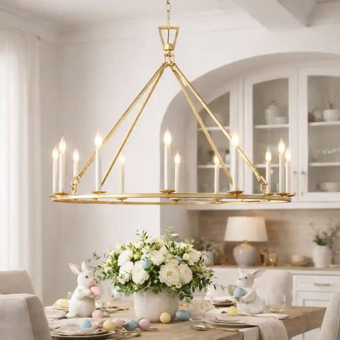 19TH C. ENGLISH OPENWORK ROUND CHANDELIER 50" by Franing - Chandelier,SHOP ALL,metal chandelier,Farmhouse