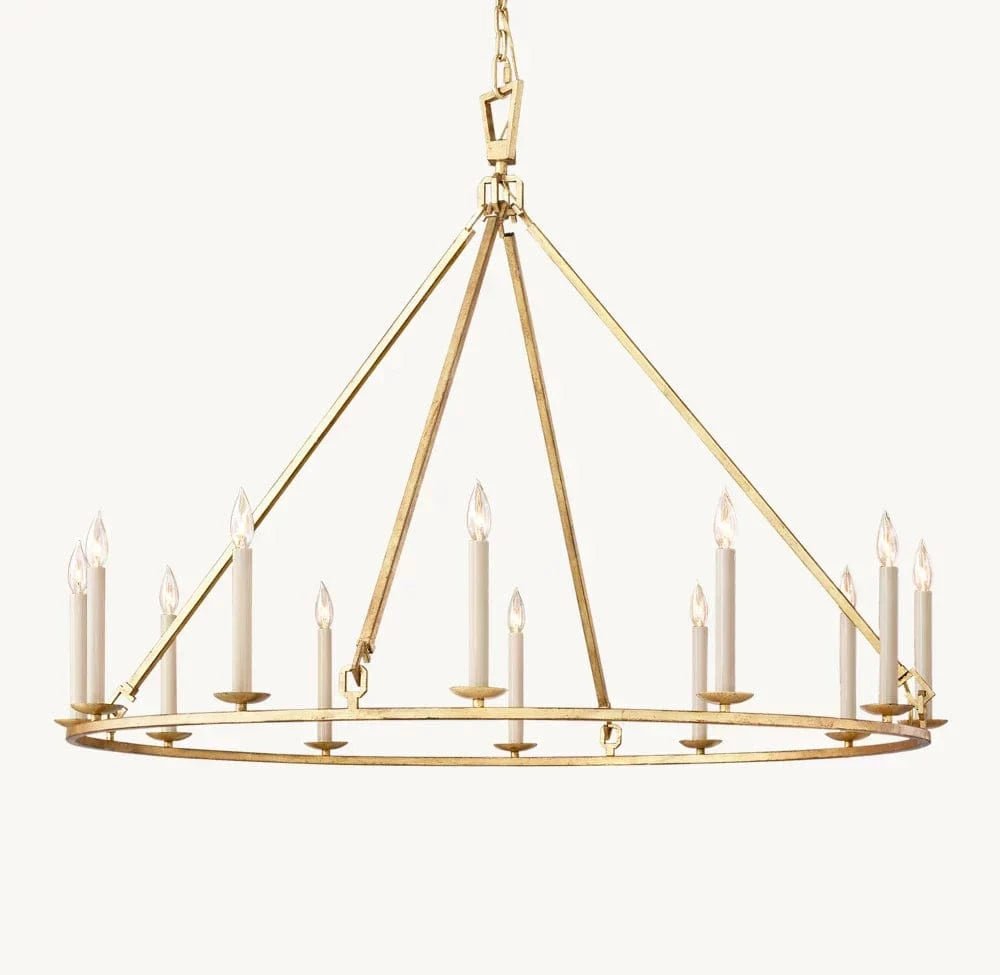 19TH C. ENGLISH OPENWORK ROUND CHANDELIER 50" by Franing - Chandelier,SHOP ALL,metal chandelier,Farmhouse