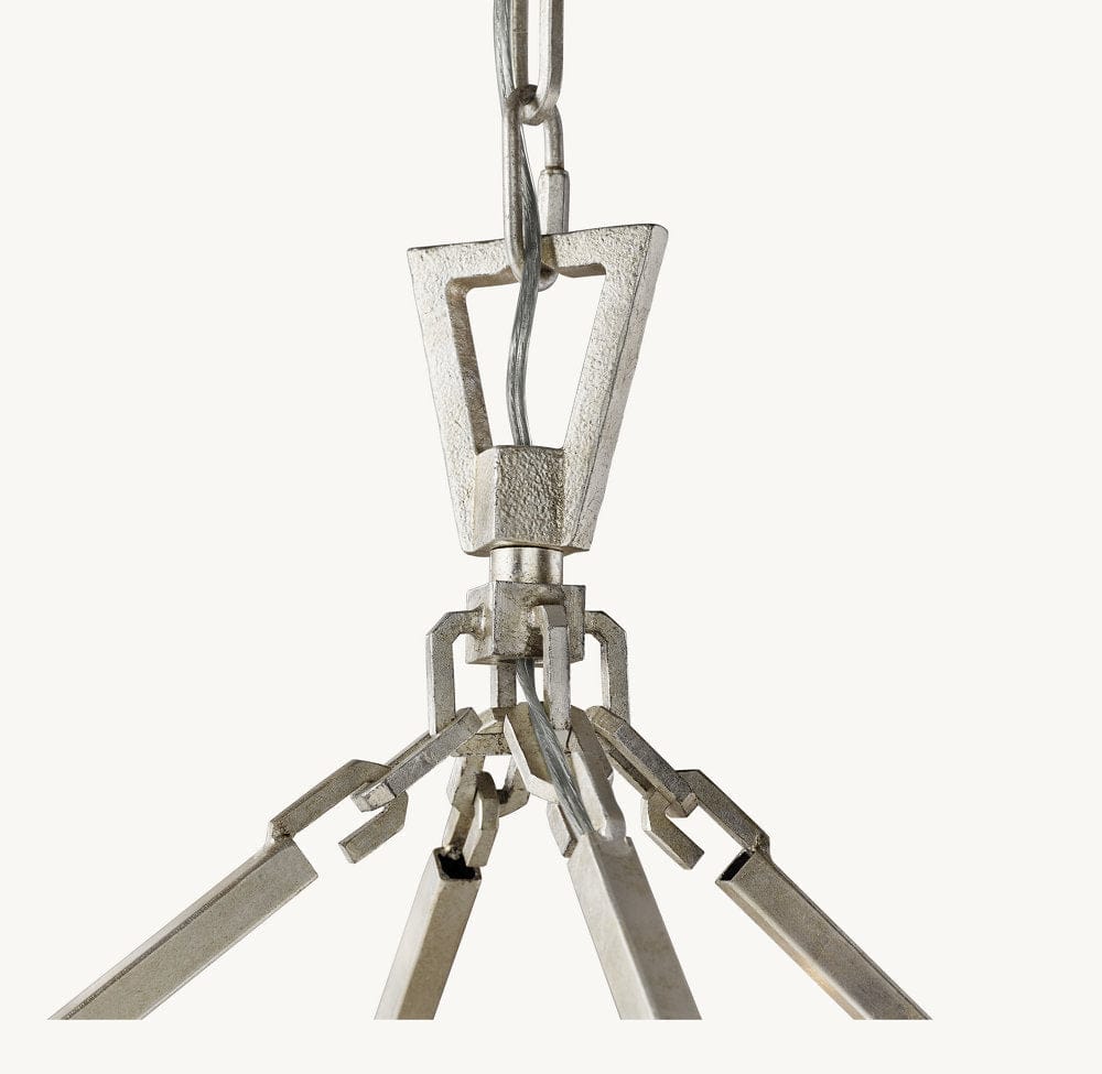 19TH C. ENGLISH OPENWORK TWO - TIER ROUND CHANDELIER 40" by Franing - Chandelier,SHOP ALL,metal chandelier,Farmhouse