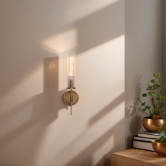 Amorra Single Head Crystal Shade Candlestick Wall Sconce - Franing