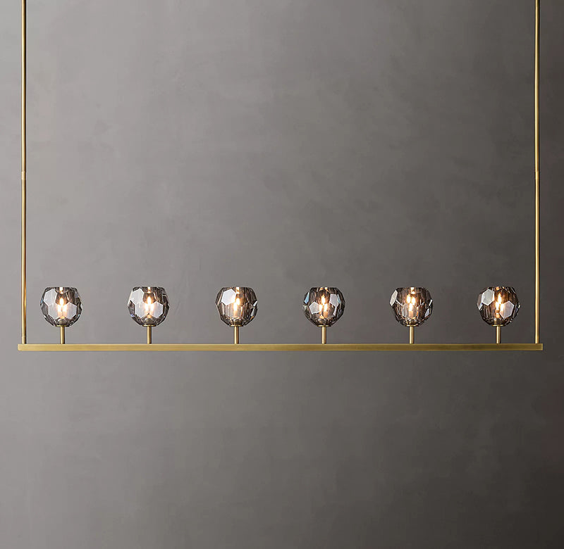 Boule Cristal Linear Chandelier 60" - Franing