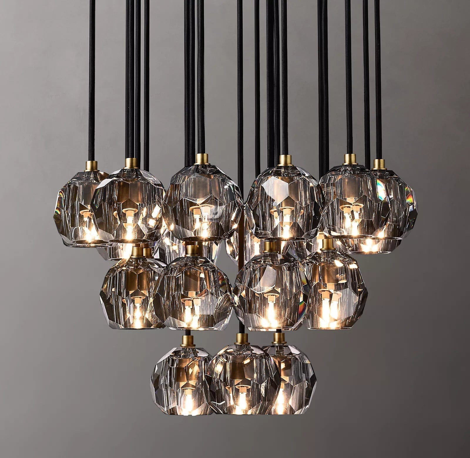 Boule Crystal Round Cluster Chandelier 24" - Franing