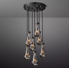 Raindrop Round Chandelier 18", Rain Chandelier - Franing