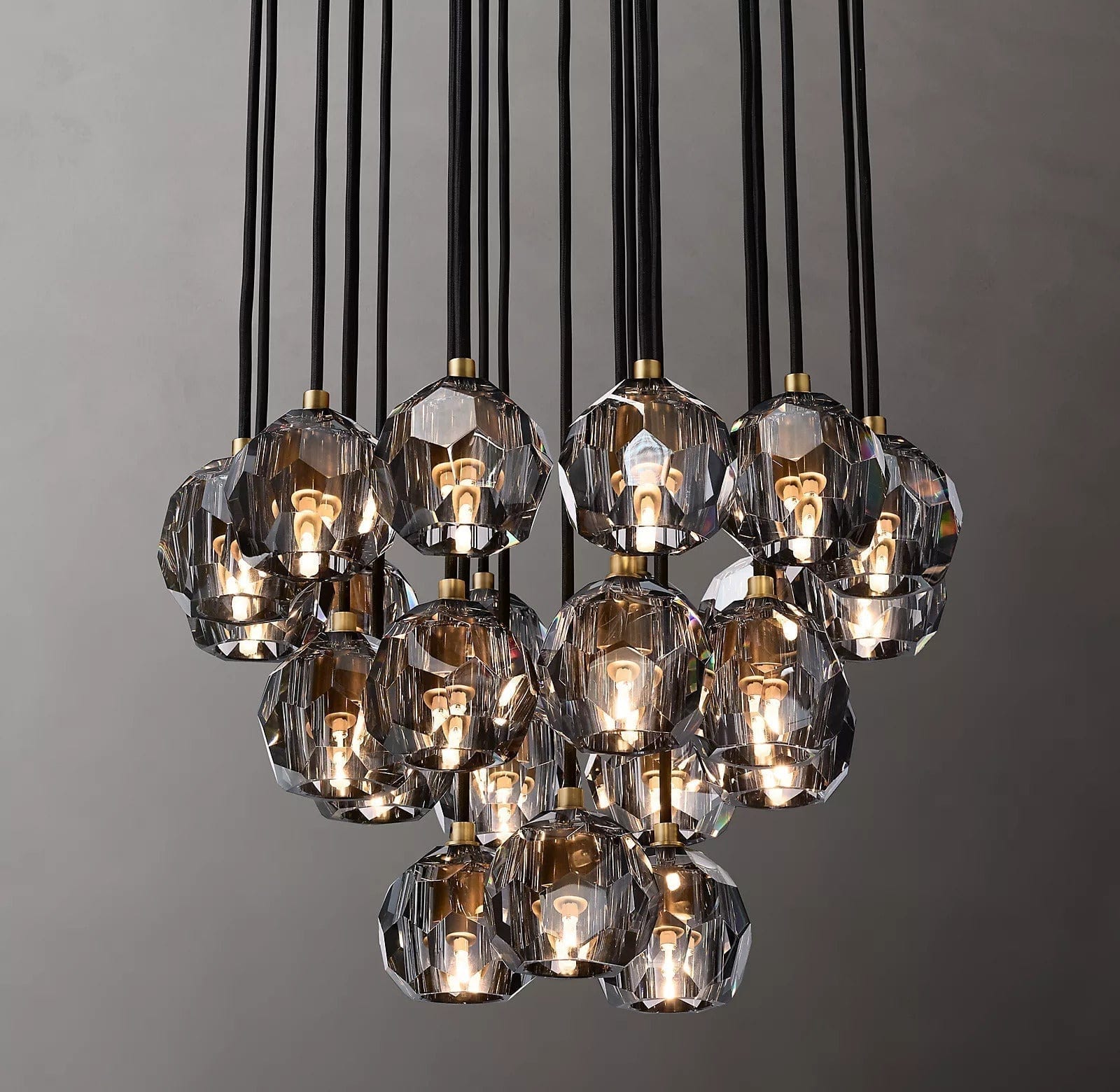 Boule Crystal Round Cluster Chandelier 24" - Franing