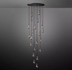 Raindrop Round Chandelier 47", Rain Chandelier - Franing