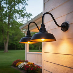 2 pack Dusk to Dawn Barn Light Large Size, Outdoor Waterproof Gooseneck Barn Light by Franing - SHOP ALL,WALL,BARN，Metal wall light