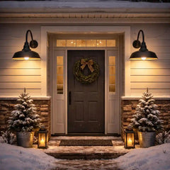 2 pack Dusk to Dawn Barn Light Large Size, Outdoor Waterproof Gooseneck Barn Light by Franing - SHOP ALL,WALL,BARN，Metal wall light