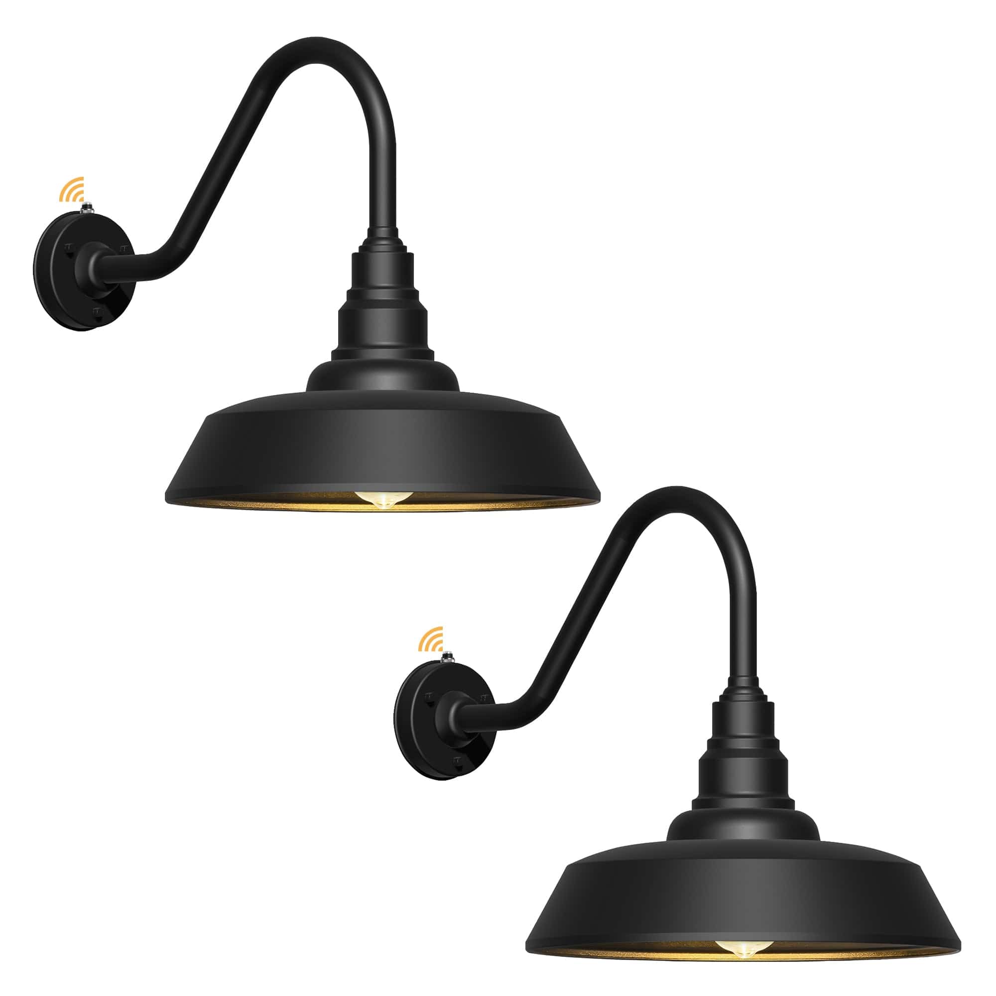 2 pack Dusk to Dawn Barn Light Large Size, Outdoor Waterproof Gooseneck Barn Light by Franing - SHOP ALL,WALL,BARN，Metal wall light