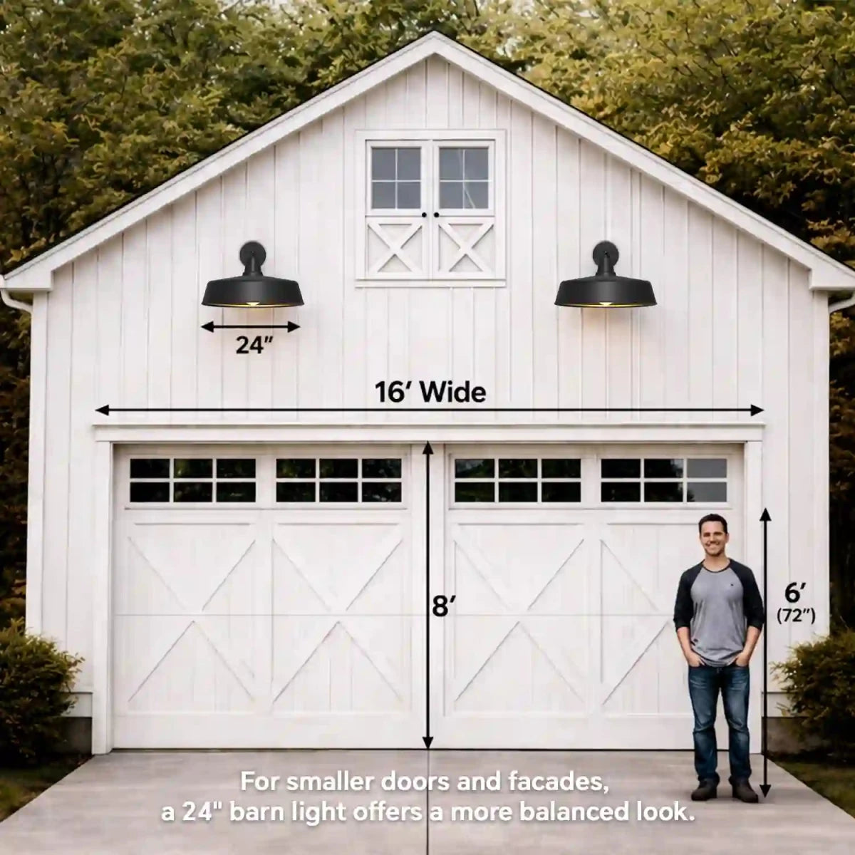 2 - Pack Outdoor Wall Lights – Modern Farmhouse Straight Arm Barn Sconces by Franing - SHOP ALL,WALL,BARN，Metal wall light