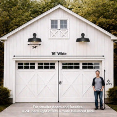 2 - Pack Outdoor Wall Lights – Modern Farmhouse Straight Arm Barn Sconces by Franing - SHOP ALL,WALL,BARN，Metal wall light