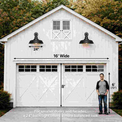 2 - Pack Straight Arm Barn Lights – Outdoor Farmhouse Wall Fixtures by Franing - SHOP ALL,WALL,BARN，Metal wall light