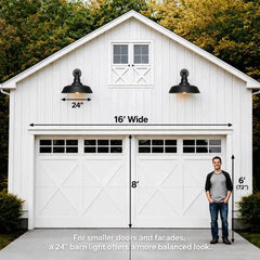 2-Pack Straight Arm Barn Lights – Outdoor Farmhouse Wall Fixtures by Franing - SHOP ALL,WALL,BARN，Metal wall light