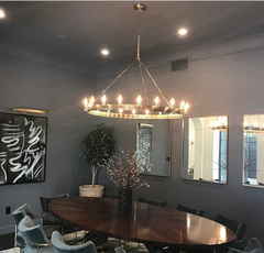 Caminy Vintage Filament Round Chandelier - Franing