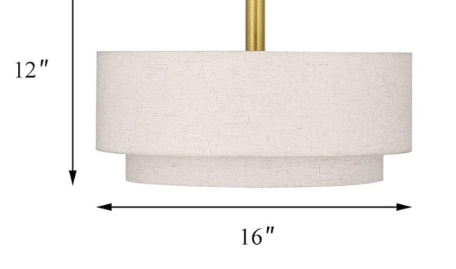 Stylish Drum Living Room Fabric Pendant Light - Franing
