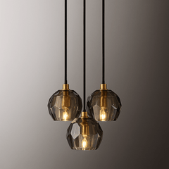 Boule Crystal Round Cluster 3 Lights Pendant