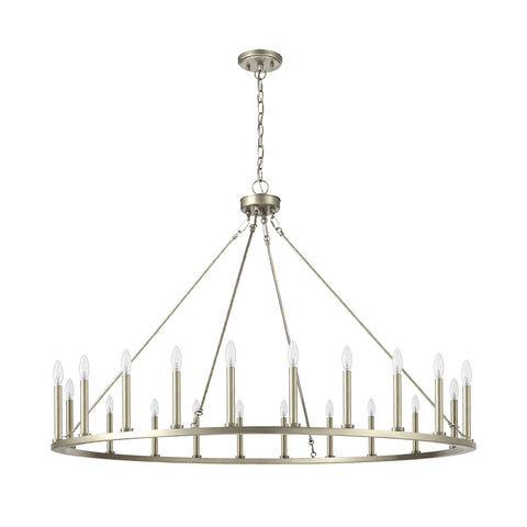 Adriana 19th-C English Wagon Wheel Chandelier, 36″–72″, 10–20 Lights | Farmhouse Metal by Franing