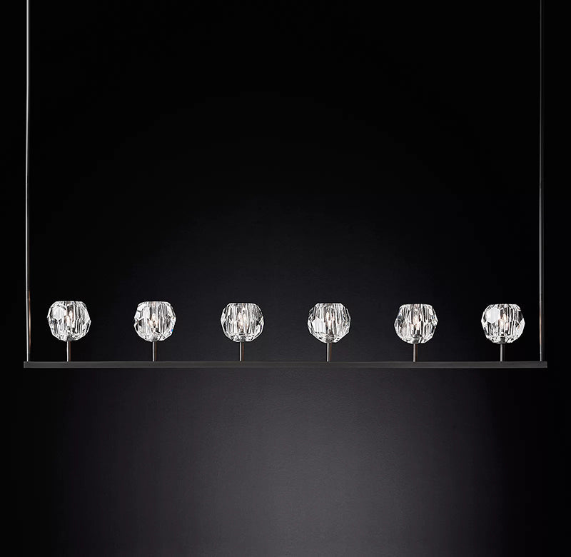 Boule Cristal Linear Chandelier 60" - Franing