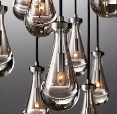 Raindrop Round Chandelier 36", Rain Chandelier - Franing