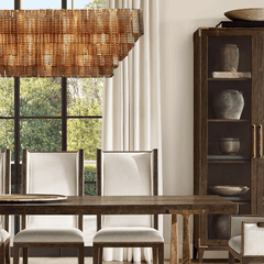 Siren Glass Rectangular Chandelier 77" - Franing