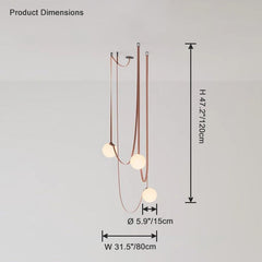 Globe Leather Pendant Light - Franing