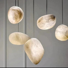 Alabaster Natural Stone Pendant, Creative Pendant Light
