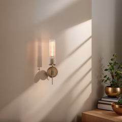 Amorra Single Head Crystal Shade Candlestick Wall Sconce - Franing