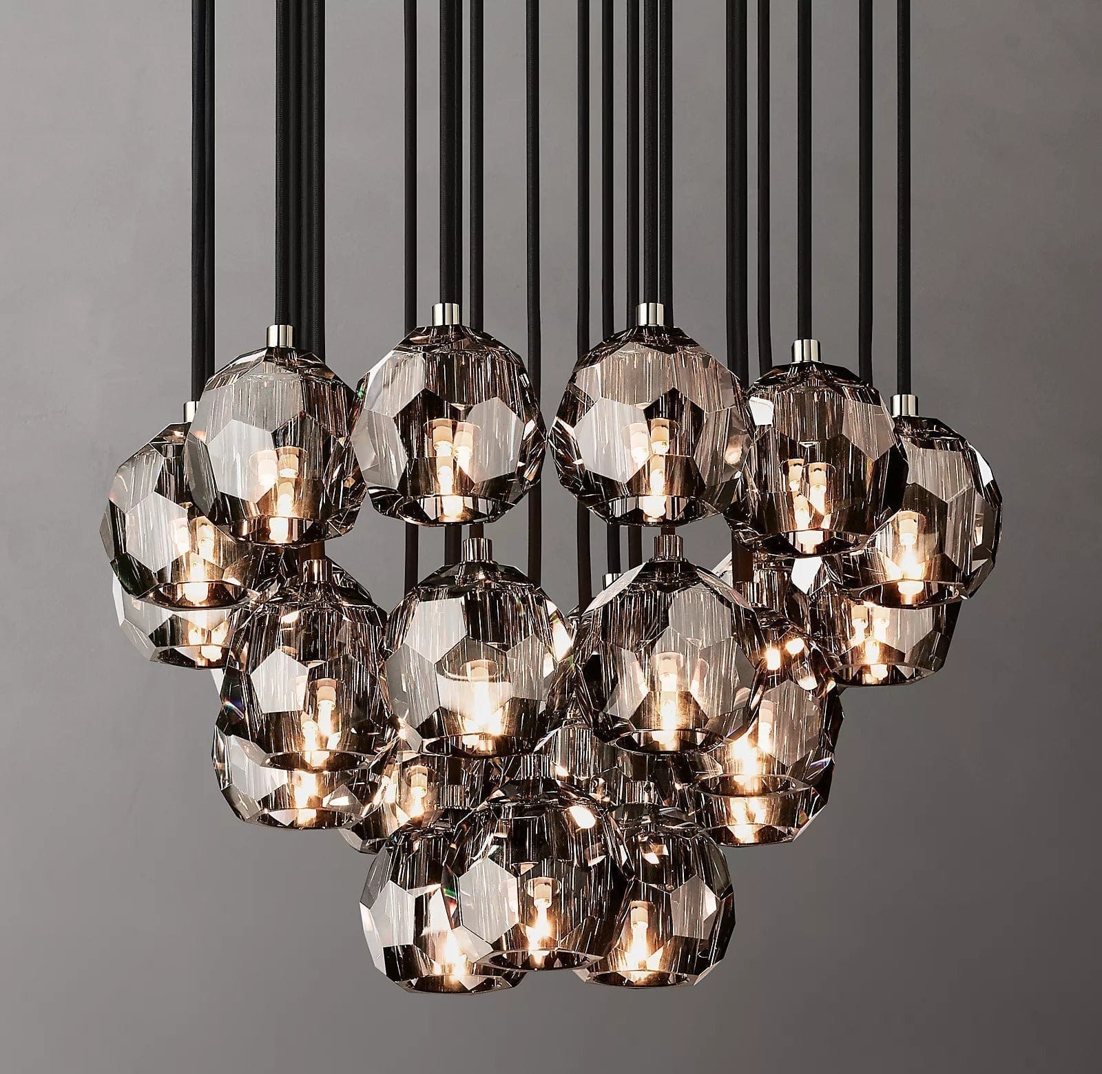 Boule Crystal Round Cluster Chandelier 24" - Franing