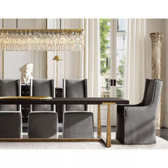 Mariogold Multi-Tier Crystal Chain Rectangular Chandelier 60" - Franing