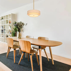 Stylish Drum Living Room Fabric Pendant Light - Franing
