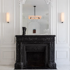 Amelia Square Alabaster Living Room Chandelier - Franing