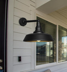 2-Pack Straight Arm Barn Lights – Outdoor Farmhouse Wall Fixtures