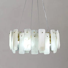 Alabaster Square Sheet Round Chandelier - Franing