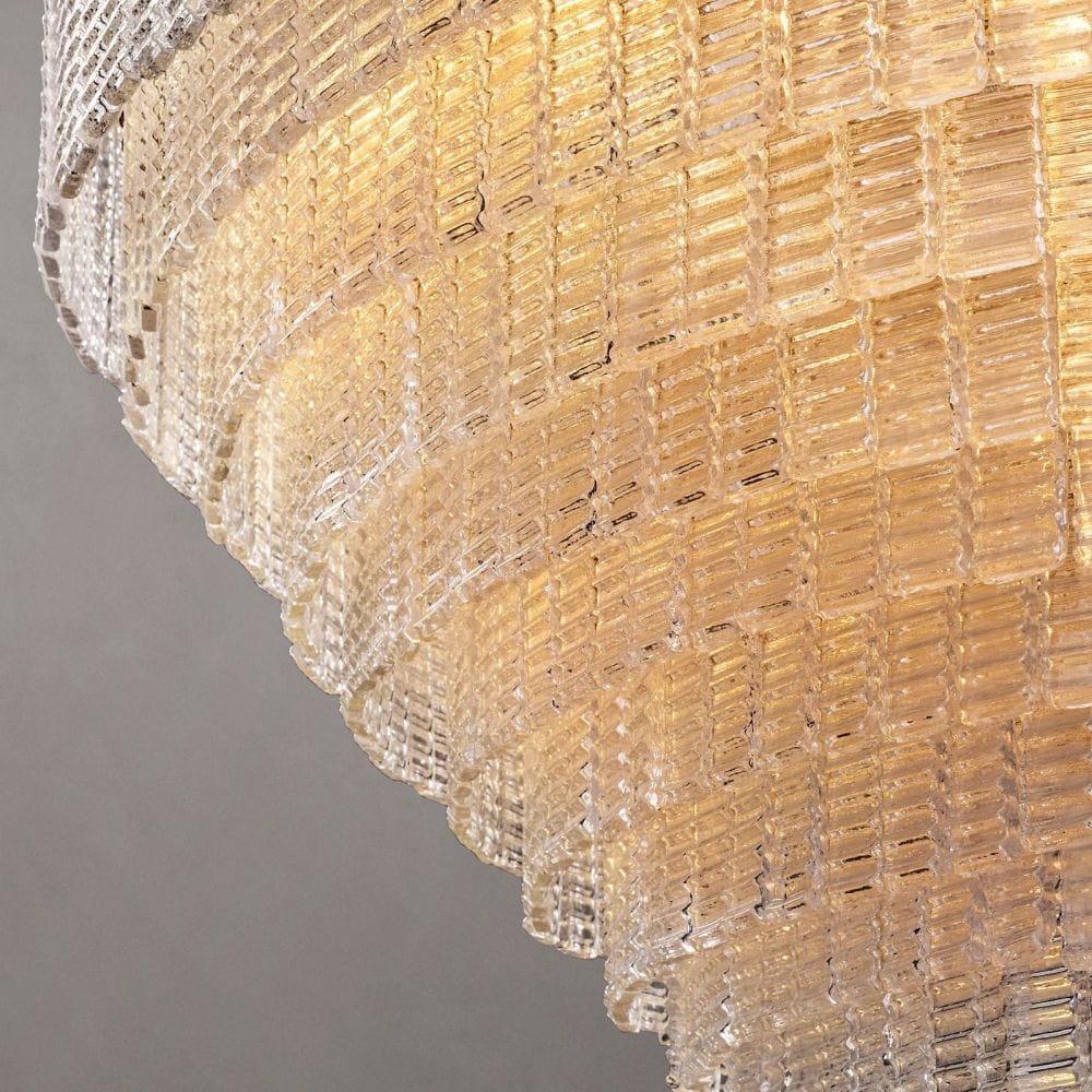 Siren CLEAR ROUND GLASS  CHANDELIER 41" 36'' - Franing