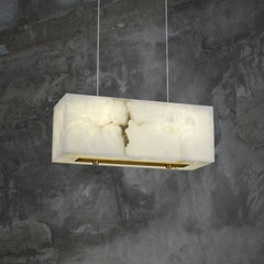 Alabaster Cubic Dining Room Chandelier - Franing