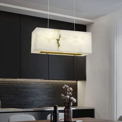 Alabaster Cubic Dining Room Chandelier - Franing