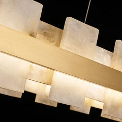 Alabaster Globe Modern Oval Chandelier - Franing