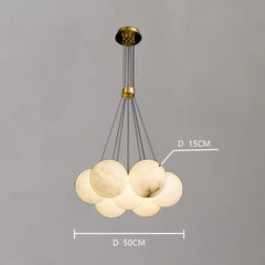 Alabaster Globe Art Pendant Light - Franing