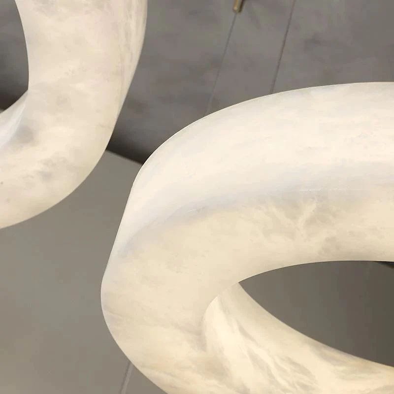 Alabaster Round Morden Pendant - Franing