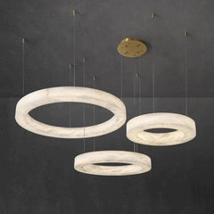 Alabaster Round Morden Pendant - Franing