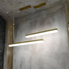 Alabaster Simple Linear Kitchen Island Chandelier - Franing