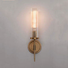 Amorra Single Head Crystal Shade Candlestick Wall Sconce - Franing