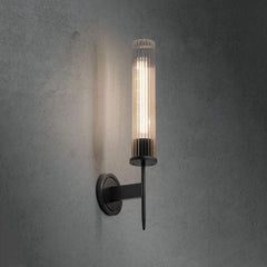Amorra Single Head Crystal Shade Candlestick Wall Sconce - Franing